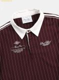  Áo Tay Dài Badblood Classic Logo Stripe Rugby Shirt - Burgundy w-sht24-019 Đỏ Đô 