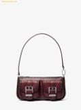  Túi Đeo Vai Michael Kors Zoe Small Burnished Leather Pochette Oxblood 32F5TZCU1O 