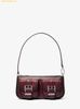  Túi Đeo Vai Michael Kors Zoe Small Burnished Leather Pochette Oxblood 32F5TZCU1O 