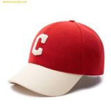  Mũ Lưỡi Trai MLB Varsity Wool Structure Ball Cap CLE (Red) 3ACPV0236-45RDS 