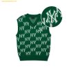  Áo Ghile Len MLB Classic Monogram Full-Panel Pattern Overfit Vest NY (Xanh Lá) 3AKPM0331-50GNN 