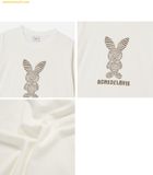  Áo Phông ADLV Stripe Rabbit Short Sleeve T-Shirt Trắng 