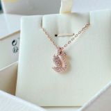  Dây Chuyền, Vòng Cổ Swarovski Swan pendant Swan, Small, White, Rose gold-tone plated 5647555 