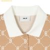  Đầm Polo MLB Women's Diamond Monogram Jacquard Pique Dress BOS (L.Camel) 3FOPM0443-43CAL 