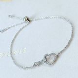  Vòng Tay, Lắc Tay SWAROVSKI Hyperbola bracelet Infinity and heart, White, Rhodium plated 5524421 