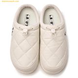  Dép Sục MLB Plush Quilting Mule LA Dodgers 3AWBQWM46-07CRS - Trắng Kem 