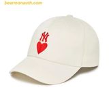  Mũ Lưỡi Trai MLB Heart Structured Ball Cap New York Yankees 3ACPH013N-50IVS - Trắng 