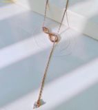  Dây Chuyền Swarovski Hyperbola Y necklace Infinity, White, 18k rose gold finish 5521346 