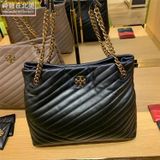  Túi Tote Tory Burch Kira Chevron Tote Màu Đen 157016 