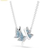  Dây Chuyền, Vòng Cổ Swarovski Idyllia Lilia necklace Butterfly, Blue, Rhodium plated 5662181 