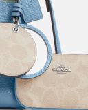  Túi Đeo Chéo Coach Laurel Small Shoulder Bag With Mirror Charm And Pouch Màu Xanh 