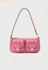  Túi Đeo Vai Michael Kors Zoe Small Pebbled Leather Pochette Rosewood 