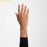 Lắc Tay , Vòng Tay Swarovski Iconic Swan Bangle Swan, White, Rhodium Plated 5649772 