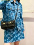  Túi Đeo Vai Coach Twin Turnlock Waverly Bag Black CDZ20 