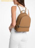  Balo Michael Kors Rhea Medium Pebbled Leather Backpack - Màu Nâu 