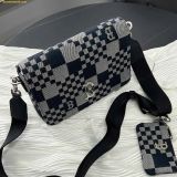  ÁTúi Đeo Chéo MLB Caro Jacquard Crossbody New York Yankees 3ACRM062N-43BKS Màu Đen 