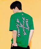  Áo Phông MLB Checkerboard Clipping Logo Overfit Short Sleeve T-Shirt NY 3ATSO0233-50GND 
