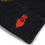  Mũ Len MLB heart mid beanie New York Yankees 3ABNM1036-50BKS Đen 