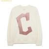 Áo Sweater MLB Basic Bling Mega Logo Nhũ Overfit Sweatshirt Cleveland Guardians 3AMTB1034-45CRS Trắng Kem