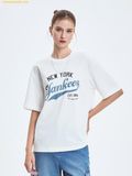  Áo Thun MLB Varsity Vintage Graphic Overfit Short Sleeve T-Shirt New York Yankees 3ATSV0553-50IVS 