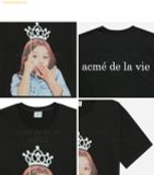  Áo Phông ADLV Baby Face Short Sleeve T-Shirt Tiara Đen 