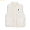  Áo Khoác Phao Ghile MLB Mega Logo Heavyweight Padded Vest BOS (Cream) 3ADVB0146-43CRS 