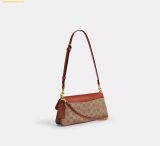  Túi Đeo Vai COACH Jet Shoulder Bag In Signature Canvas Tan Caramel CBA83 