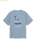  Áo Phông MLB Vintage Denim-like Monogram Big Lux Oversized Short Sleeve T-shirt LA Dodgers D.Skyblue 3ATSM0663-07SBD 