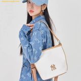  Túi Đeo Chéo MLB Korea shoulder and crossbody tote bucket bag Monogram series New York Yankees - 3ABML024N-50CRD - Trắng Kem 