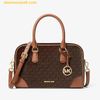 Túi Đeo Chéo Michael Kors Thompson Medium Signature Logo Satchel 35F5G7OS6B Nâu Logo