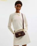  Túi Đeo Vai Coach Tabby Shoulder Bag 20 In Signature Canvas Nâu Logo 