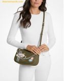  Túi Đeo Vai Michael Kors Carmela Medium Embellished Convertible Crossbody Bag Olive 35F5S1QC6V 