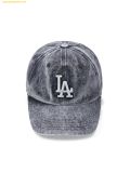  Mũ Lưỡi Trai MLB Heavy Wash Unstructured Ball Cap LA (Charcoal Grey) 3ACPVV45N-07CGS Đen Xám 