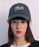  Mũ Lưỡi Trai MLB Culsive Lettering Unstructured Ball Cap NYM (Charcoal Grey) 3ACPVL34N-09CGS Đen Xám 