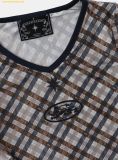  Áo Bad Blood 91 V-neck Jersey T-shirt - Beige Check w-tee25-111 