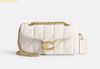  Túi Xách Coach Tabby 20 Quilted Chain Shoulder Bag CP149 Trắng Cream 