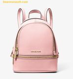  Balo Mini Michael Kors Rhea Extra-Small Pebbled Leather Backpack 35T5GRAB0L Màu Hồng 