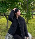  Áo Khoác Phao WHOAU Steve Corduroy Quilting Jacket WHJJC4911F Màu Đen 