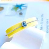  Vòng Tay, Lắc Tay Swarovski Millenia bangle Octagon cut, Pavé, Blue, Rhodium plated 5620556 