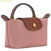  Túi Xách Longchamp Le Pliage Original Pouch With Handle Rosethe Size Mini (Pink Tea) - Recycled canvas 