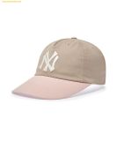  Mũ Lưỡi Trai MLB Q-Fit Color Block Unstructured Ball Cap NY (Mg.Sand) 3ACPB666N-50SAM 