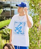  Áo Phông MLB Paisley Big Logo One-Point Short-Sleeve T-Shirt LA (White) 3ATSI0133-07WHS 