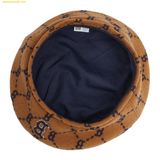  Mũ Nồi MLB Diamond Monogram Wool Jacquard Beret B (D.Beige) 3ACBMW126-43BGD 