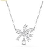  Dây Chuyền Swarovski Volta Necklace Bow, Small, White, Rhodium Plating 5647583 