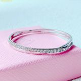  Vòng Tay, Lắc Tay Swarovski Hyperbola bangle Round cut, White, Rhodium plated 5565210 