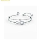  Vòng Tay Swarovski Crystal Infinity Bangle Bracelet, Rhodium Plated, Cubic Zirconia 5520584 