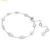  Lắc Tay Swarovski Mesmera bracelet Mixed cuts, Scattered design, White, Rhodium plated 5661530 