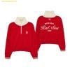  Áo Sweat MLB Women's Varsity Crop Half-Zip Sweater BOS (L.Red) 3FKPV0134-43RDL 