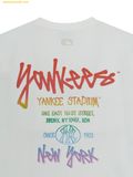  Áo Phông MLB Basic Street Color Letter Oversized Short Sleeve T-shirt New York Yankees White 3ATSB1563-50WHS 