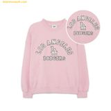  Áo Sweat MLB Women's Varsity Overfit Man-to-Man LA (L.Pink) 3FMTV0334-07PKL Hồng 